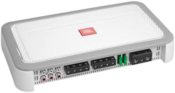 JBL MA754 - High Performance 4-Channel Marine Amplifier, 200 watts RMS x 2 at 4 ohms in bridged Mode (4-ohm Stable in bridged Mode), Preamp and Speaker-Level inputs