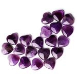 MAIBAOTA Amethyst Heart Healing Crystals Gemstones Pocket Nature Spiritual Energy Purple Gem Stones Set Gifts for Women Reiki Divination Balancing Yoga Meditation 10PCS