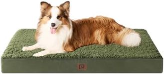 EHEYCIGA Orthopedic XL Dog Beds for Extra Large Dogs with Removable Washable Cover for Crate, Dark Green, 41x27