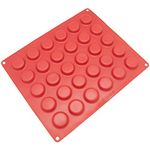 Freshware CB-116RD 30-Cavity Silicone Mold for Chocolate, Candy, Cookie, Gummy, and More