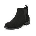 DREAM PAIRS Women's Ankle Boots Slip On Ladies Winter Chelsea Boots ISABELLA-2 BLACK Size 6.5 UK/8.5 US