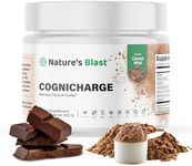 NATURES BLAST CogniCharge Brain Supplements for Memory, Focus & Clarity - with Bacopa Monnieri Extract, Guarana Powder, Niacin, L-Tyrosine, Alpha GPC, GABA - 3.63 Oz - 30 Servings - Cocoa Mist Flavor