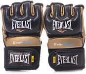 Everlast Everstrike M/L Light Bag MMA Grappling Training Gloves, Black and Gold