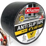 XFasten Anti Slip Traction Tape, Black, Outdoor and Waterproof, 4-Inches x 60-Foot Safety Traction Tape Waterproof and Non Skid Indoor and Outdoor Safety Track Tape