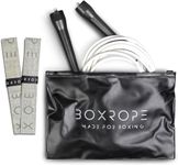 BOXROPE, A Jump Rope Made For Boxing, Tangle-Free, 15% Heavier Than A Normal PVC Rope, Boxer Jump Rope, Adjustable, Includes Grip Tapes For More Grip, Skipping Rope for Boxers, Premium Quality (Grey