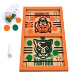 Whistle International - Fastest Finger First String Hockey Sling Puck Indoor Board Games & Toys for Kids Children Adults & Family. Orange Tiger.