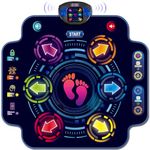 maysida Wireless Bluetooth Dance Mat for Kids Ages 8-12, Electronic Dance Pad with 6-Button, Built-in Music Dance Game Mat with 9 Levels and 3 Modes, Christmas Birthday Gifts & Toys for Girls Ages 4-8