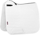 LeMieux Dressage Cotton Square Saddle Pad - English Saddle Pads for Horses - Equestrian Riding Equipment and Accessories (White - Large)