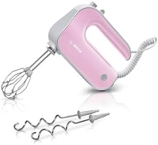 Bosch MFQ4030L Hand Mixers – FinecCr Eeamer Stainless Steel Whisk, Mixfuß Disposal Unitconnection for Mixing Foot and Shredder, Mineral Grey/Silver Gentle Rosa/Silber