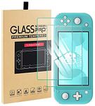 CSL-TECH 2 Pack Screen Protector Glass for Nintendo Switch Lite Tempered Anti Scratch Guard Shatter-proof 9H Hardness Bubble Free High Definition