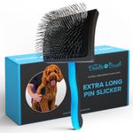 The Doodle Brush - Slicker Dog Brush For Cockapoo, Goldendoodles, Poodle Dog Brush For Long Haired Dogs - Dog Detangler Brush, Dog Slicker Brush - Extra Long Pin Slicker Brush For Easy Grooming