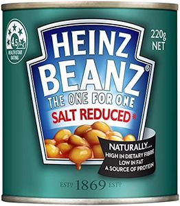 Heinz Beanz Reduced Salt Baked Beans in Tomato Sauce Great for Beans on Toast Canned Food Ready To Eat 220g