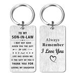 Jzxwan Son In Law Gifts from Mother in law, Future Son-in-Law Gift Ideas, Happy Christmas Birthday Keychain for Son In Law