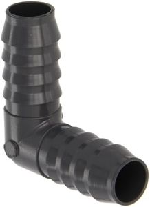 Spears 1406 Series PVC Tube Fitting, 90 Degree Elbow, Schedule 40, Gray, 3/4" Barbed