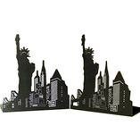 One Pair Vintage Fashion European Architecture Style Thickening Iron Library School Office Home Study Metal Bookends Book End (Statue of Liberty)