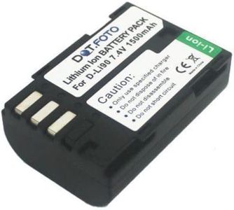 Dot.Foto D-LI90 Premium 7.4v / 1500mAh Batería Recargable para Pentax K-01, K-1, K-1 II, K-3, K-3 II, K-3 III, K-5, K-5 II, K-5 IIs, K-7, 645D