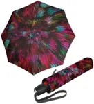 Knirps T.200 Duomatic Compact Rain Umbrella in Peacock Red – Wind Tunnel Tested to 93 mph, Aluminum Steel Fiberglass Frame, 38in Canopy, OEKO-TEX, High-Performance Automatic Travel Umbrellas
