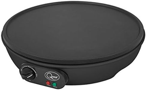 Quest Electric Pancake Maker & Crepe Maker | Extra Large Cooking Surface | Non Stick, Easy Clean Up | Includes Utensils | Perfect for Pancakes, Crepes, Omelettes, Chapati, Roti