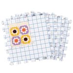 Coopay Blocking Mats Set, Blocking Mats for Knitting, Blocking Mat 4 Pack with 100pcs T-pins, Thick Interlocking Crochet Blocking Board 11 inch, Granny Square Blocking Board Foam Large