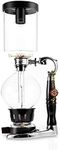 Yama Glass Tabletop Siphon Coffee Maker I Syphon Brewer with Vacuum Technology I Hand Blown Durable Borosilicate Glass for Cleanest Brew I Alcohol Burner I Makes 5 Cups (15-20oz) I, 20-Ounce, Clear