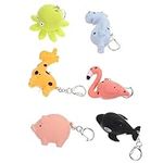 TOVINANNA Pen Light Flashlight 6Pcs Animal Keychain Nurses Key Chains Gifts Flashlight Lantern Badge Lights Mini Accessories