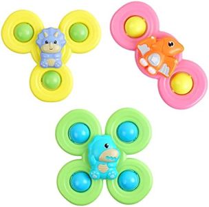 Vicloon Juguete Giratorio, 3pcs Spinner Toys con Ventosa, Juguete Sensorial para Bebé con Campana, para Niños Mayores de 12 Meses