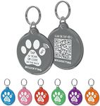 MYLUCKYTAG NFC & QR Code Smart Pet ID Tag Personalized Dog Cat Tag, Online Pet Profile, Pet Location Alert Email, Digital Pet Tag, Quiet Pet Tag, Durable Pet ID, Engraved Pet Tag