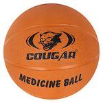 COUGAR High Grip Rubber Moulded Medicine Ball Without Handle for Crossfit, Exercise & Fitness, Strength & Conditioning Exercises (2 KG, Orange)