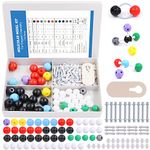 Swpeet 115 Pcs Organic Chemistry Molecular Model Student and Teacher Kit, Molecular Model Set for Inorganic & Organic Chemistry - 50 Atoms & 64 Links & 1 Short Link Remover