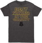 Fifth Sun Star Wars Best Father in The Galaxy Adult T-Shirt - Charcoal (Large)