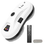 NamYoprce window cleaning robot,Smart Glass Cleaning Robotic with 5600Pa Strong Suction,Multiple Safety System,Edge Detection,for High-Rise Windows Ceiling,Outdoor Indoor,White UK plug