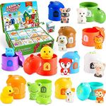 Advent Calendar 2024 Kids Age 1-3, Luckades Montessori Toys for 1-3 Year Old Vacation Advent Calendar Christmas 24 Days Countdown Gift for 1-3 Year Old Boys Educational Toys Farm Animals for Toddlers