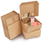 Kurtzy 10 Pack Brown Kraft Gift Boxes - Box Measures 12 x 12 x 5cm (4.72 x 4.72 x 1.96 inches) - Easy Assemble Square Presentation Favour Present Box - Parties, Birthdays, Weddings, Holidays