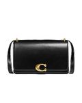 COACH Women's Luxe Refined Calf Leather Bandit Shoulder Bag, Black, One Size