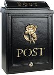 ARBORIA GARDEN DECOR MAIL BOX BLACK