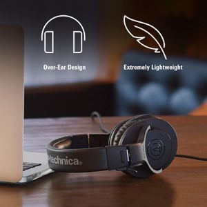 Audio-Technica ATH-M20X Headphones – Black Over-Ear Studio Monitor