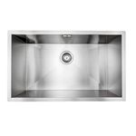 ENKI, Bali, KS001, Brushed Stainless Steel Rectangular Kitchen Sink, 760mm x 455mm, Undermount Topmount Fitting into Sink Unit, Large Sink Bowl, Kitchen Essential