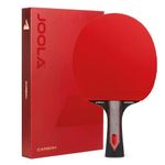 JOOLA Red Carbon Pro Table Tennis Bat - Carbon Professional Bat with Micron Pads & Magnetic Box