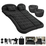 ISWEES Car Air Mattress - SUV & Camping, Electric Pump, 2 Pillows, Flocking & PVC, Car Sleeping Bed for Home & Travel