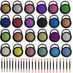 24Pcs Chrome Nail Powder Set Glitter Metallic Mirror Effect Holographic Nail Powder for Nails Art Decoration