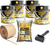 Tough Tech Coatings Roof RV Sealant Coating kit - Permanent RV Roof Waterproofing Kit - for All RVs, and Trailers Surfaces - 200 SQ FT Coverage - 87% Solar Reflective - 4 Gal Kit White