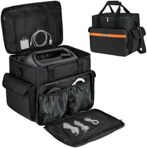 Carrying Case Compatible with Jackery Explorer 500/ECOFLOW River/River Pro/BLUETTI EB3A/GRECELL T500 Portable Power Station,Waterproof Travel Storage Bag for Charging Cable and Accessories(Bag Only)