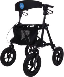Angel Mobility All Terrain Folding Rollator Walker with Seat – Lightweight