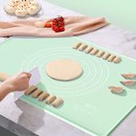 Silicone Pastry Mat Extra Large 20"X28 Non Stick Baking Mat with Edge Heightening, Extra Thick Silicone Dough Rolling Mat for Making Cookies Macarons Non Slip Countertop Mat Multipurpose Mat Placemat