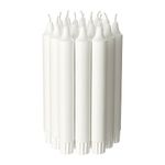 JUBLA 2 x Unscented chandelier candle, white, Pack of 20, Diameter: 22 mm Height: 19 cm Burning time: 6 hr.