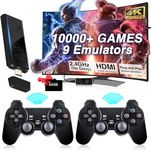 Video Game Wireless Console Game Stick Built-in 10,000 Classic Games 8 Bit Mini Retro Controller HDMI Output Dual Player-4K Ultra HD Game Stick Plug & Play Video Game Box for Kid (10,000 VIDEO GAME)