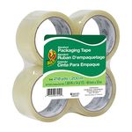 Duck Brand Standard Grade Packaging Tape, 1.88-Inch x 54.6 Yards, 4 Rolls per Pack, Clear (240238)