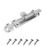 TERF® Heavy Duty Polished Chrome Door Bolt 100mm [4''] Surface Mounted Sliding Durable Door Lock Bolts Ideal for Securing Internal External Doors and Multi Purpose Use - 100mm