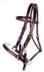 Tough 1 Australian Outrider Collection Leather Bridle/Halter, Black