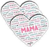 (3Pcs) Mama Beautiful Funny Sticker, Pretty Mom Mama Decal, Celebrate Your Mom Gigi Love, Gifts for Grandma Mum Decoration for Books Laptops Phones Waterproof Vinyl for Water Bottle Stickers 3"x2.7"